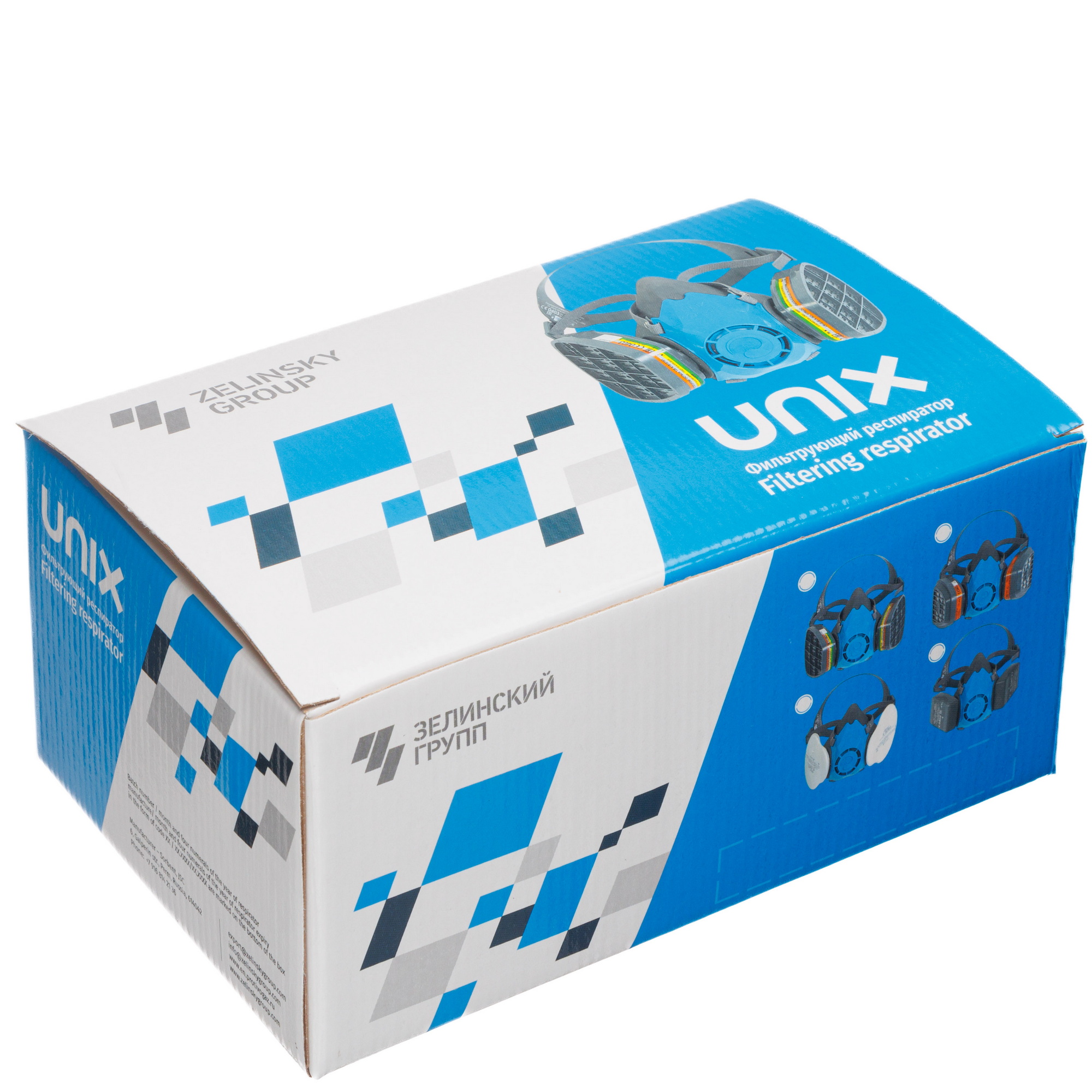 картинка Респиратор фильтрующий UNIX 2100 марки А1В1Е1 ТУ 2568-610-05795731-2013(3 рост) 