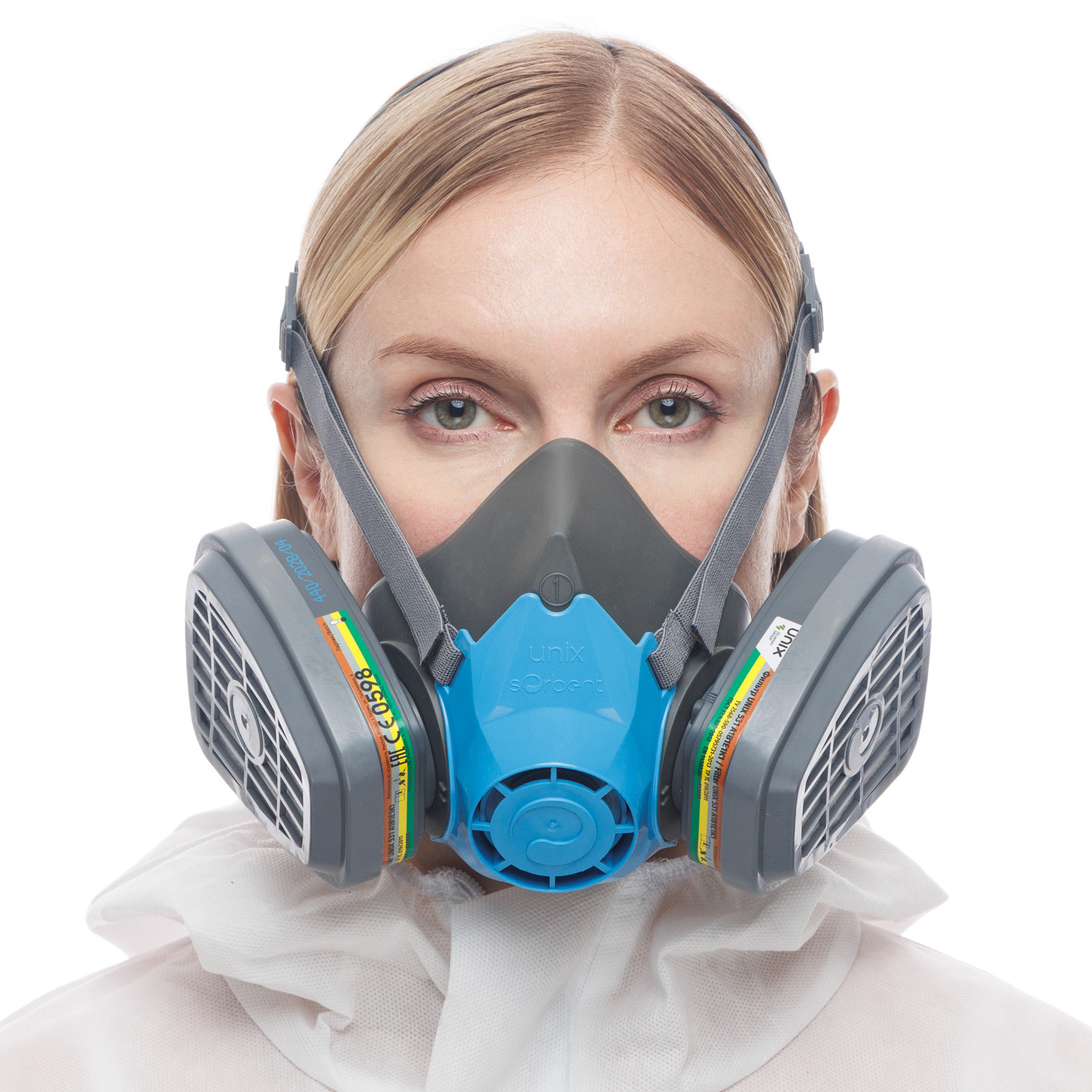 картинка Респиратор фильтрующий UNIX 1000 марки А1В1Е1К1 с фильтрами UNIX Р1(3 рост) 